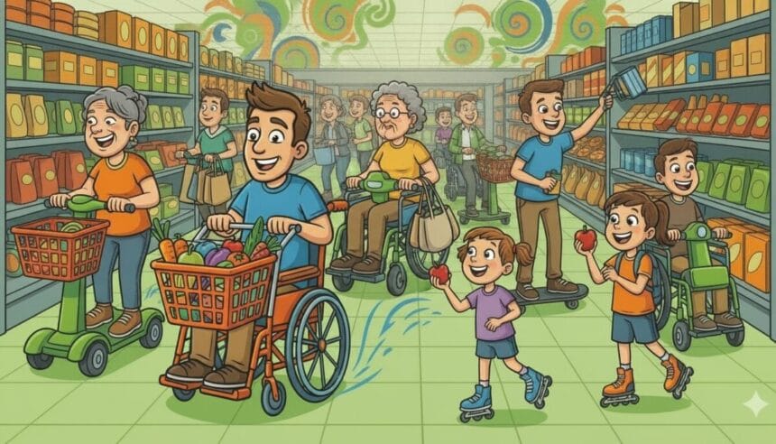Einkaufen im Rollstuhl: Survival Guide fürs Supermarkt-Chaos - hero