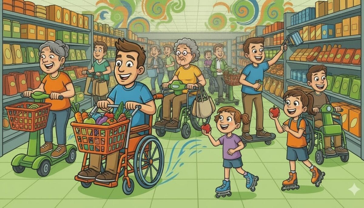 Einkaufen im Rollstuhl: Survival Guide fürs Supermarkt-Chaos - hero