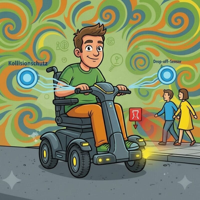 Smart Wheelchair: Kollisionsschutz und Drop-off-Sensoren für mehr Sicherheit im Alltag – teile diesen Artikel und mach andere auf die Möglichkeiten aufmerksam.
